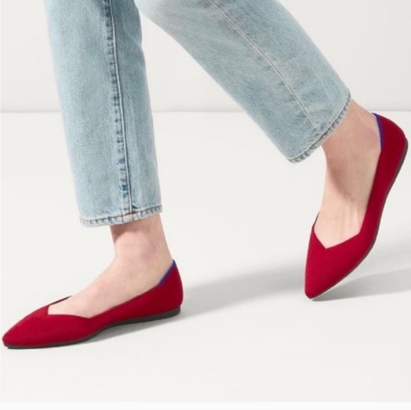 Rothy’s ‘The Point’ women’s flats. Size 9 Red - Picture 1 of 9